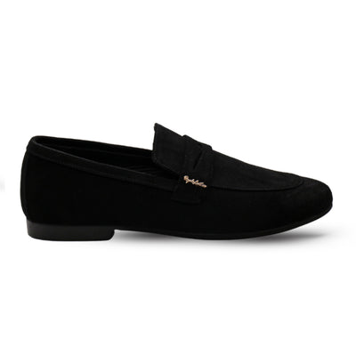 Black Suede Loafers︱Royele Leather