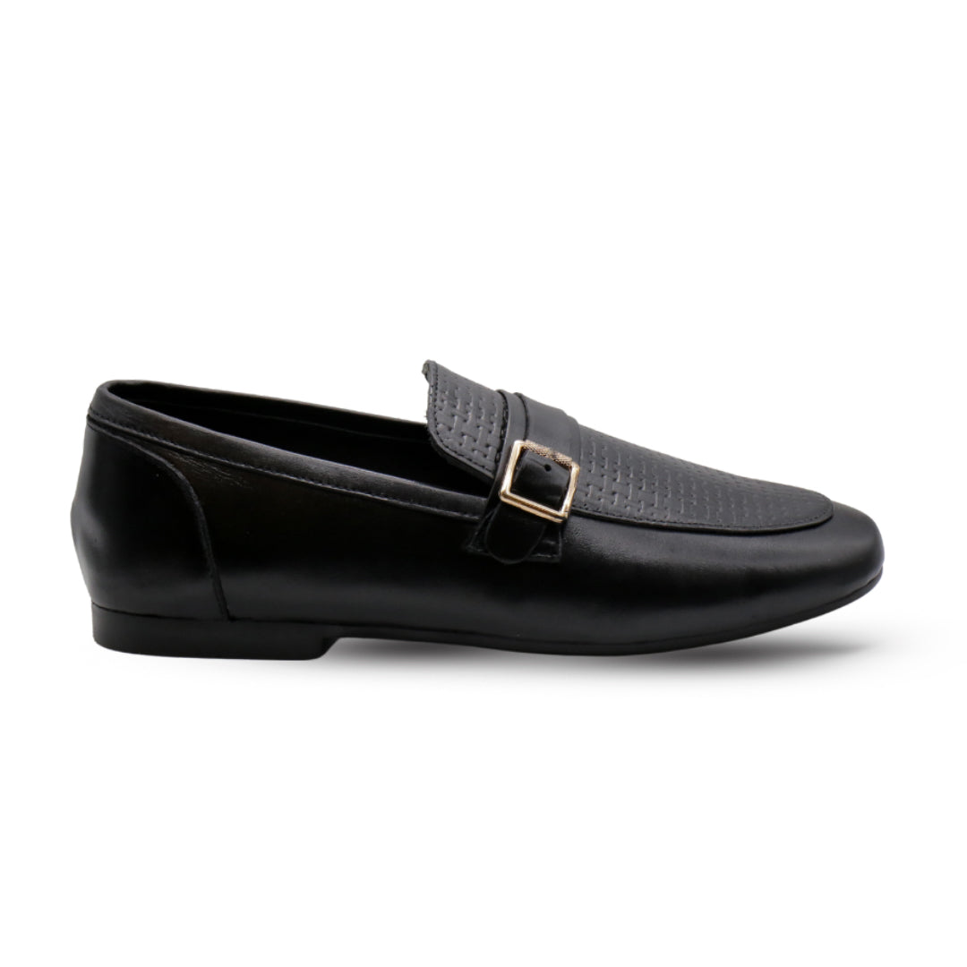 Black Buckled Loafers