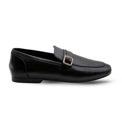 Black Buckled Loafers