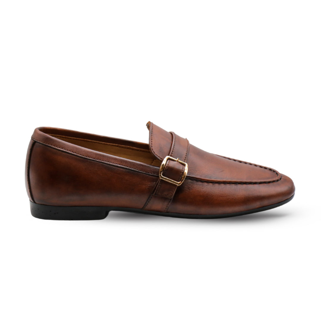 Brown Buckled Loafers