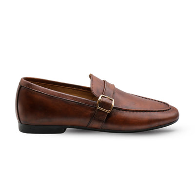 Brown Buckled Loafers
